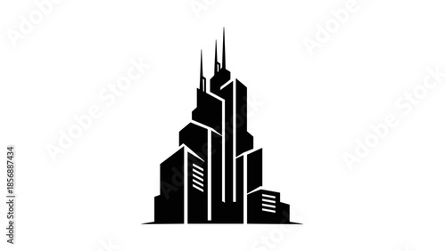 Black Silhouette of City Skyline Illustration 1.