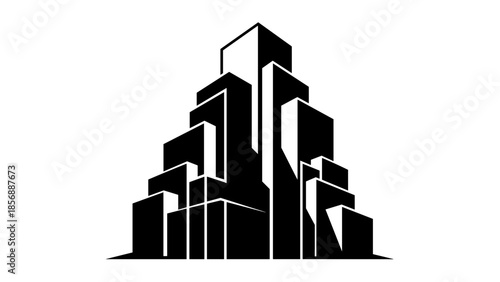 Geometric Cityscape Building Skyscraper Architecture Structure.