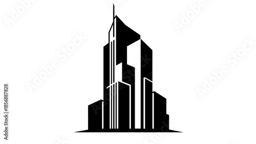 Modern City Skyline Silhouette Illustration Design 3.