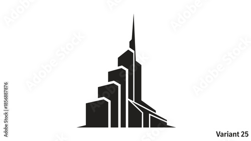 Modern City Skyline Silhouette Vector Illustration 9.