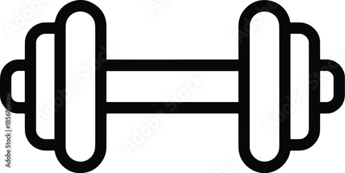 Dumbbell Outline for Fitness and Strength Training