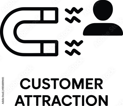 Customer Attraction Strategy with Magnet and Person