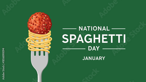 Celebrate national spaghetti day in january with a delicious forkful of spaghetti and meatball