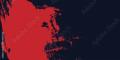 Red halftone dots blue color pattern gradient grunge texture background. Dot pop art comic sport style