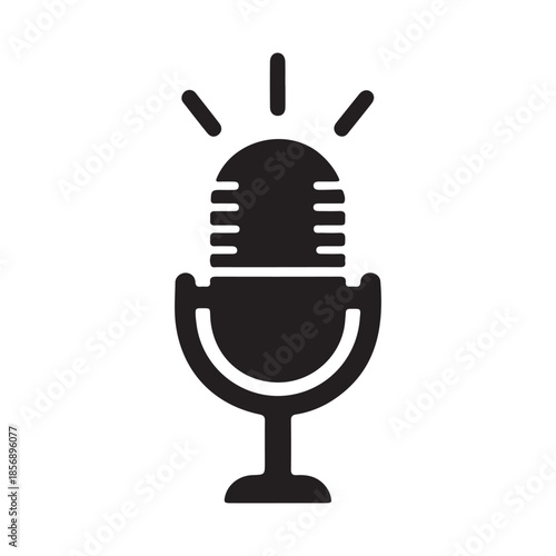 Microphone Icon Design for Podcasting and Broadcasting