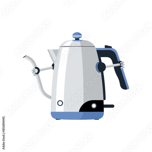 Modern Electric Gooseneck Kettle for Pour Over Coffee Brewing.
