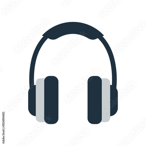 Modern Headphones Icon for Audio and Music.