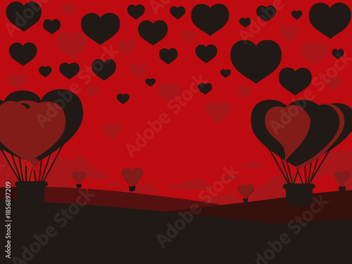 Valentine's hot air balloons