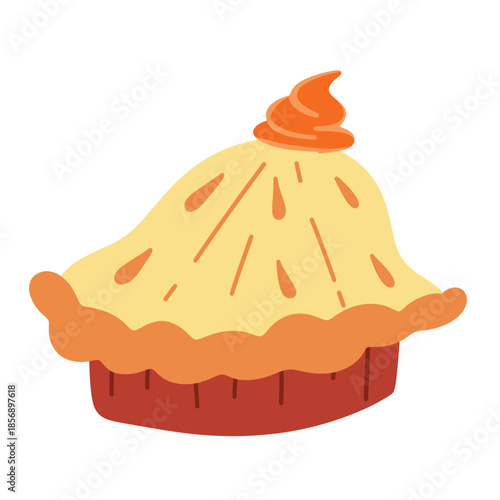 Homemade Carrot Pie Dessert with Sweet Spiced Filling