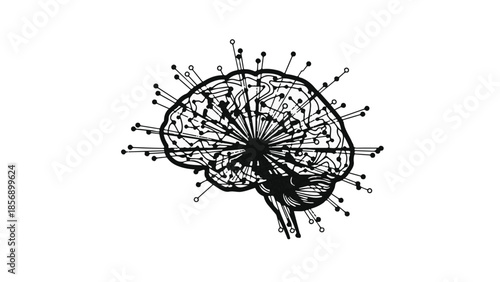 vector illustration of a mind