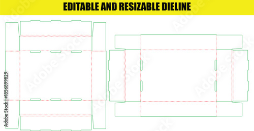 Editable Resizable Dieline Templates for Custom Product Packaging Boxes