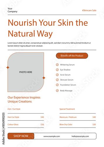 Brown And Black Skincare Flyer