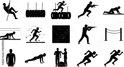 Tactical Warfare Soldier Silhouettes