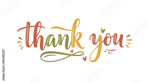 Thank You Colorful Text.