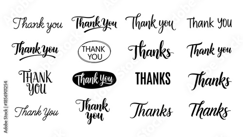 Thank You Message Stickers.