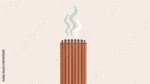 Incense sticks burning with smoke rising upwards.