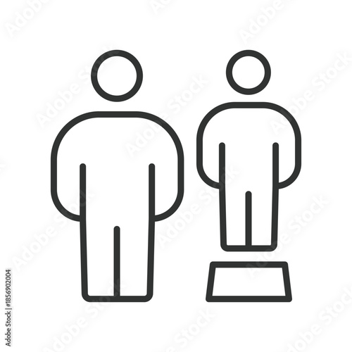 Equity icon in line design. fairness, social justice, equality, balance, inclusion, people, society on white background vector. equity editable stroke icon