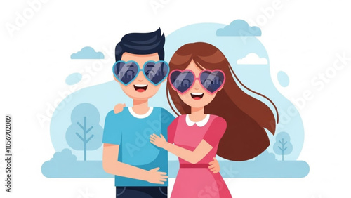 Cartoon children and school supplies in front of a chalkboard with math science and history written on it