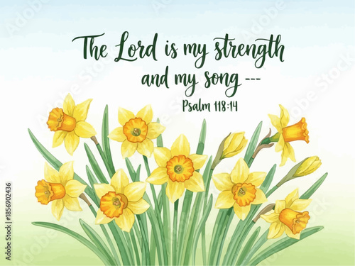 The Lord is m6 strength and my song