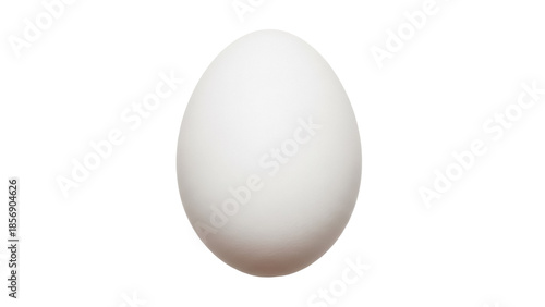 Obraz na płótnie Single white egg PNG isolated on transparent background, natural food source for