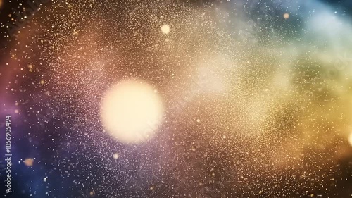 Vibrant Cosmic Nebula with Sparkling Stars and Galaxies.