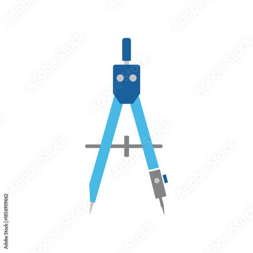 Blue Drawing Compass Tool for Geometry and Design.