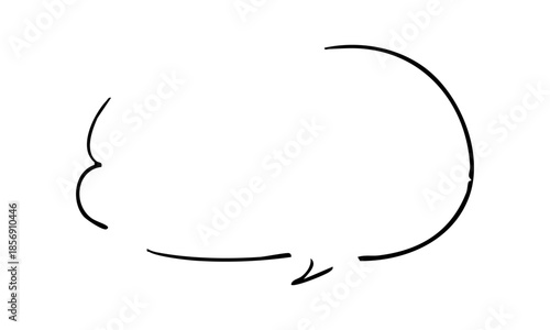 手書きの吹き出しのベクターイラスト 単品 フレーム シンプル ふきだし