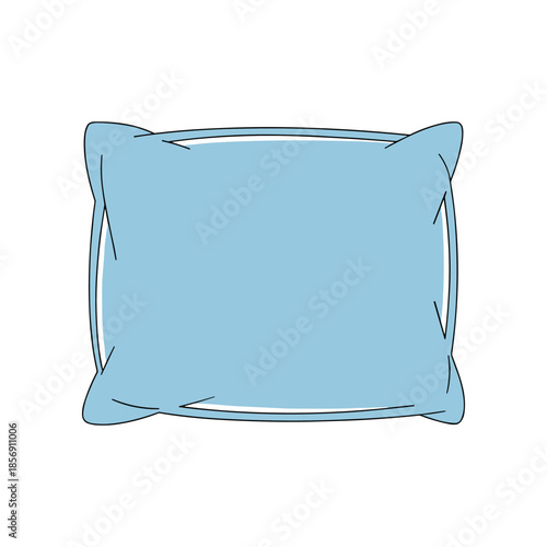 Light Blue Pillow Illustration for Sleep and Comfort.
