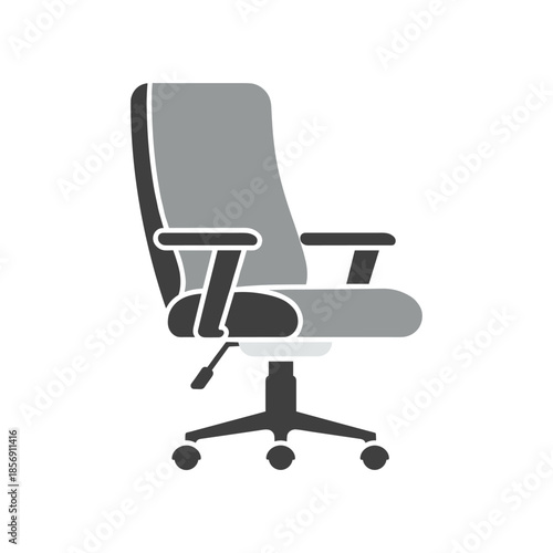 Modern Office Chair with Ergonomic Design and Wheels.