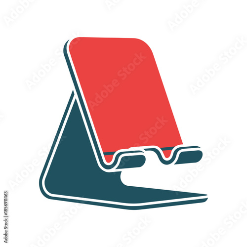 Modern Red and Blue Mobile Phone Stand.