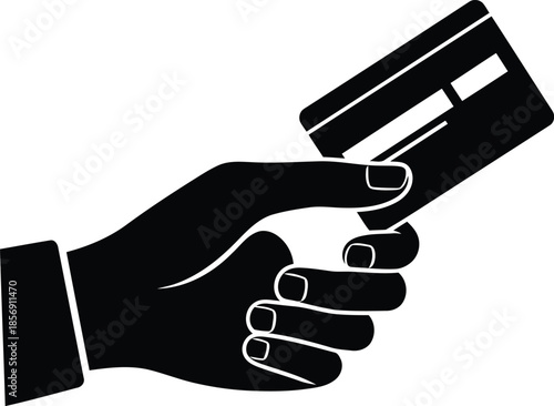 Hand holding credit card payment icon commerce transaction purchase concept buying shopping retail service
