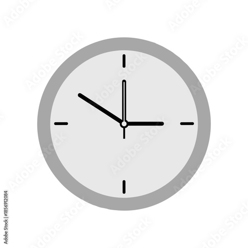 Simple Analog Clock Showing Time with Hour and Minute Hands.