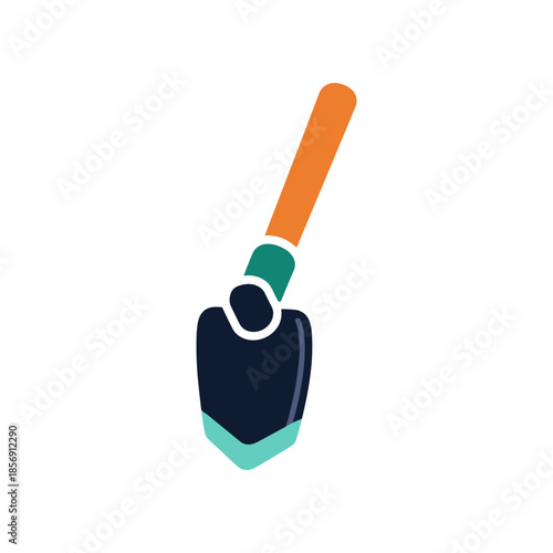 Simple Illustration of a Garden Trowel Tool.