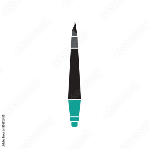 Stylized illustration of a modern fountain pen with a sleek design.