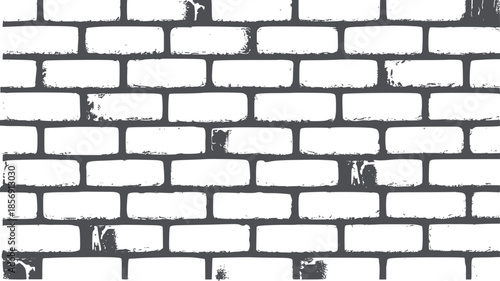 Black and white grunge brick wall texture