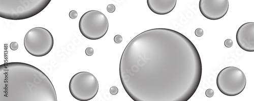 Realistic water droplets on the transparent window. Vector