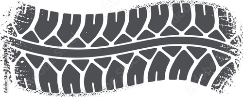Dark gray tire tread pattern with geometric editable