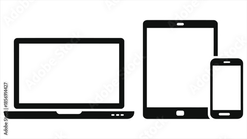 E-Learning Multi-Device Learning Concept Vector Illustration – Laptop, Tablet, Smartphone for Online Education, Remote Study, Digital Classroom, Mobile Learning & Distance Teaching Solutions
