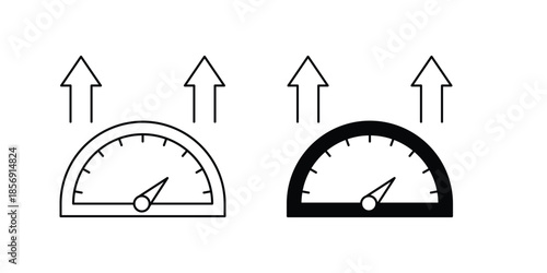 High Performance set icon with white background vector stock illustration