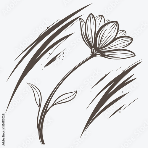 The Power and Elegance of a Minimal Ink Flower