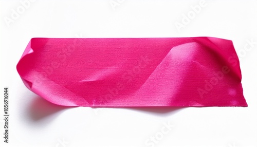 Pink Ripped Textured Paper Adhesive Masking Tape Isolated On White Background For Craft And Design Use