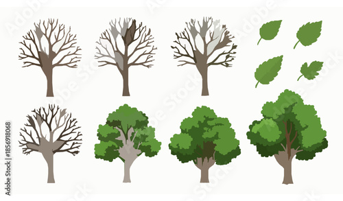 Watercolor lion family vector illustration with male and female African wildlife characters on white background