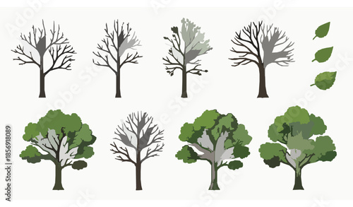 Artistic watercolor lion trio vector set with standing and sitting poses for safari and nature designs