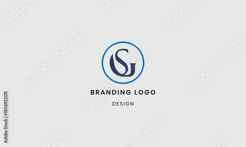 Initial letter GS logo design. isolated on white background