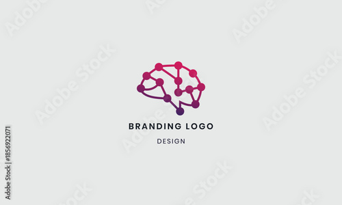 Brain Logo design template illustration
