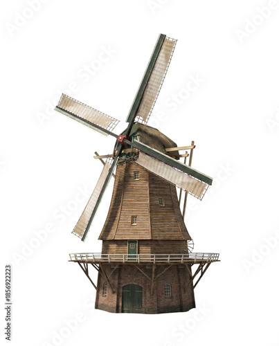 Traditional Dutch windmill