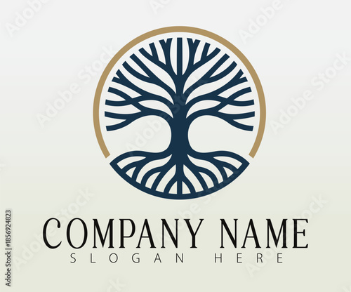 A logo design featuring a symbolic tree that reflects faith, unity, and growth.