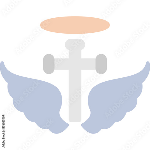 Angel Cross Symbol Icon
