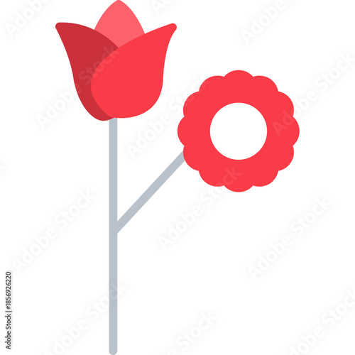 Single Flower Stem Icon