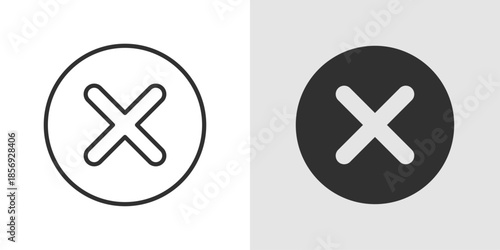 Close Icon showing a simple “X” or cross symbol, representing close, cancel, dismiss, or exit actions.